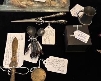 Collectibles including silver glove stretchers