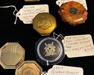 Vintage Compacts including 1935 Military Ball