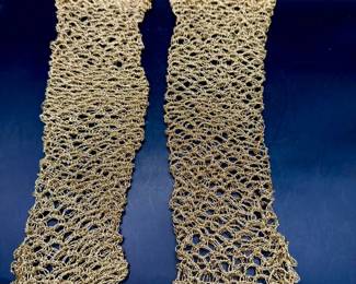 Vintage Gold Fingerless Gloves