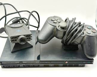 PlayStation 2 Video Game Console With Controller And Eye Toy