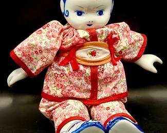 Asian Doll With Porcelain Parts