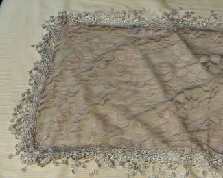 Pretty Persuasions Beautiful Silver Tone Lace Runner