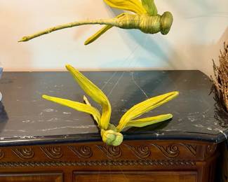 Paper Or Corn Husk Dragonfly Wall Art