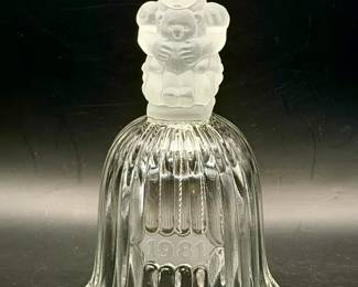 1981 Goebel Crystal Glass Bell Girl With Bear