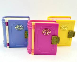 (3) Polly Pocket "Glitter Island" Storybook playsets