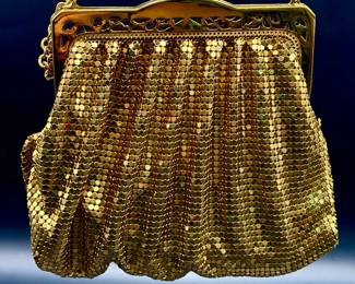 Vintage Whiting & Davis Gold Tone Handbag