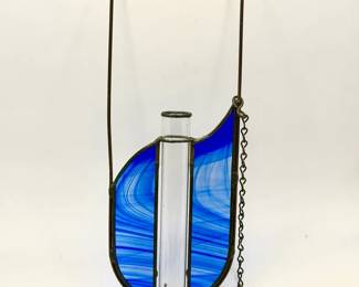 Hanging Stained Glass Bud Vase