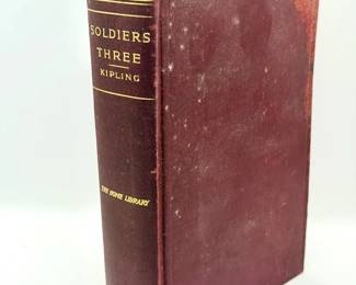 Antique Hardcover Edition of "Soldiers Three" by Rudyard Kipling