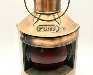 Vintage Ships Lantern Made In Hong Kong