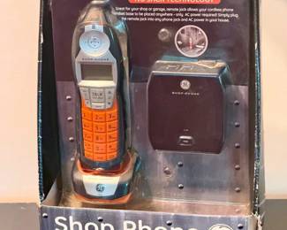 NIB GE Rubberized Shop Cordless Phone No Jack Technology Model 27940DC1-A