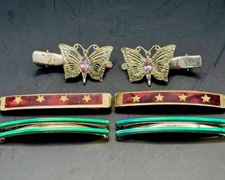 Vintage Hair Clip Lot