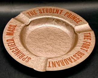 The Student Prince The Fort Restaurant Springfield MA Metal Ashtray