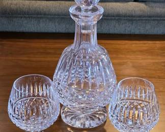Three piece Waterford decanter set