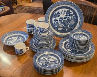 Set of Churchill Blue Willow dishes