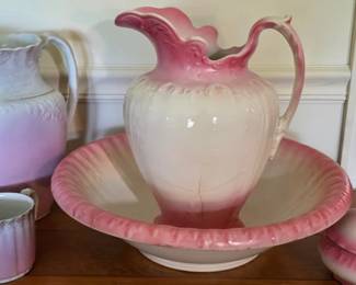 Vintage pitcher and bowl, commode sets