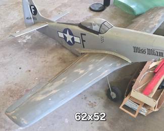 Large scale RC model airplane, a replica of a North American P51D Mustang