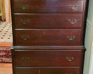 Chest-over-chest dresser