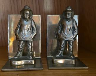 Sea captain brass bookends