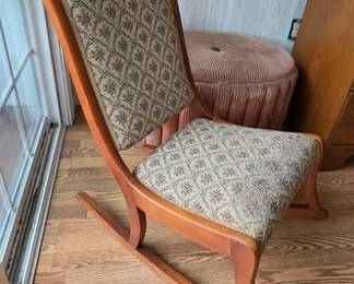 Vintage ladies upholstered rocker