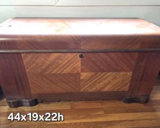 Waterfall cedar chest with key