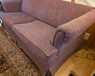 Multi-colored textured fabric sleeper sofa