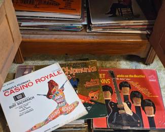 Vintage record album collection