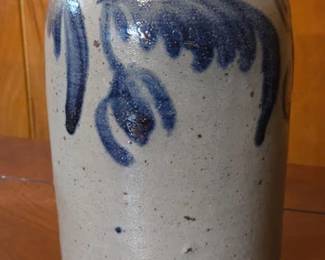 Antique salt glazed crock