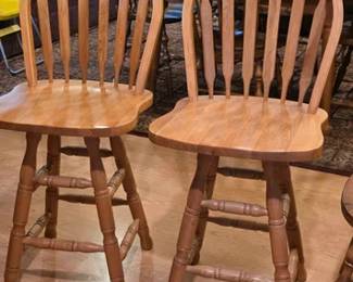 Pair of swivel barstools