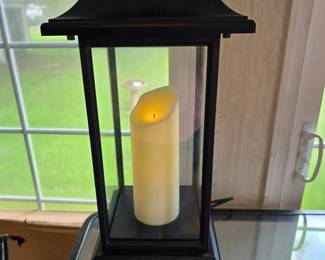 Duraflame portable LED electric flameless candle lantern with a built-in infrared heater