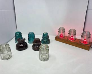 48 VintageElectricalInsulatorCollectionLamps