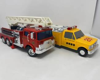 81 ToyFireTrucksRedLadderYellowRescueVehicles
