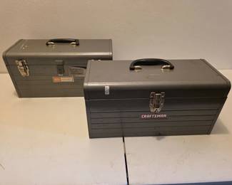 106 2CraftsmanMetalMechanicsToolBoxesWithTraysTools