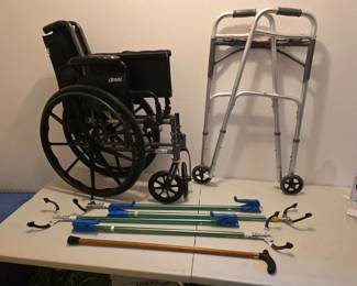 50 MobilityLot1WheelchairWalkerGrabbersCane