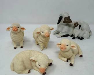 82 HOMCOPorcelainEweLambwithSummitCollectionSheepFigurines