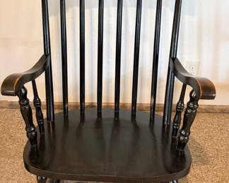 26 BlackPaintedWoodenRockingChair