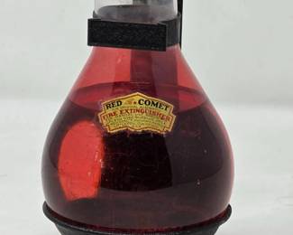 47 AntiqueRedCometGlassFireExtinguisherGrenade