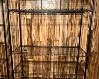 38 5TierBlackMetalWireShelvingUnit