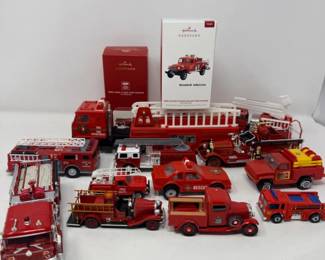 80 CollectionofFireTruckModelsHallmarkKeepsakeOrnaments