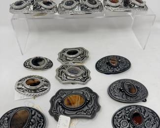 68 17WesternStyleMetalBeltBuckleswithInsetStones