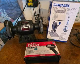 186 BenchGrinderDremelWorkstationWellerSolderingGunKit