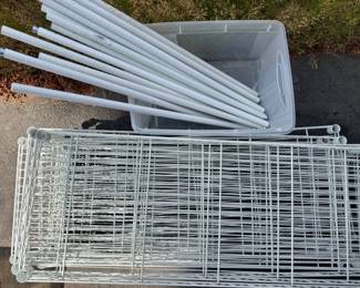 178 2White5ShelfWireShelvingUnits