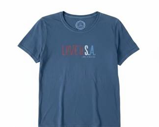 Life is Good Womens LOVE U.S.A. TShirt