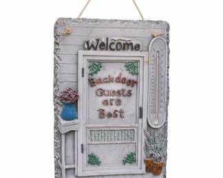 Backdoor Guests Are Best Resin Thermometer Plaque