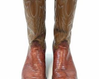 Vintage Tony Lama Teju Lizard Cowboy Boots