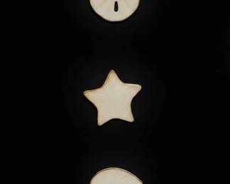 Set of Ceramic Coastal Sea Life Plaques