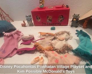 Disney Pocahontas Powhatan Village Playset and Kim Possible McDonalds Toys third image