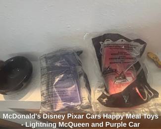 McDonalds Disney Pixar Cars Happy Meal Toys  Lightning McQueen and Purple Car