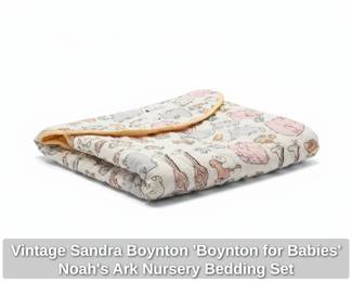 Vintage Sandra Boynton Boynton for Babies Noahs Ark Nursery Bedding Set second image