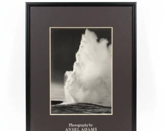 Ansel Adams Old Faithful Geyser Poster Print