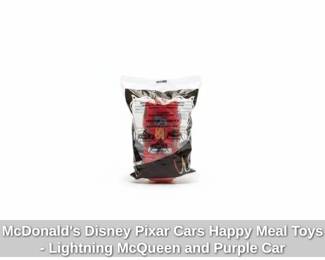 McDonalds Disney Pixar Cars Happy Meal Toys  Lightning McQueen and Purple Car second image
